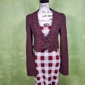 Vintage Cropped Tweed Blazer